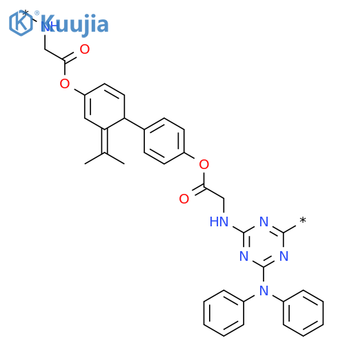 Poly[[6-(diphenylamino)-1,3,5-triazine-2,4-diyl]imino(2-oxo-1,2-ethanediyl)oxy-1,4-phenylene(1-methylethylidene)-1,4-phenyleneoxy(1-oxo-1,2-ethanediyl)imino] structure