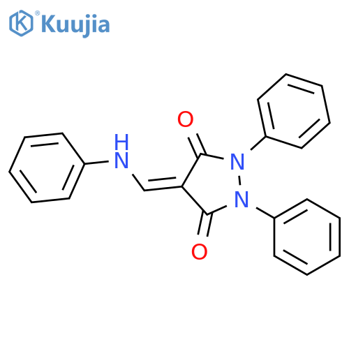 1,2-diphenyl-4-[(phenylamino)methylidene]pyrazolidine-3,5-dione structure