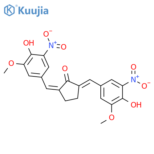 Cyclopentanone,2,5-bis[(4-hydroxy-3-methoxy-5-nitrophenyl)methylene]- structure
