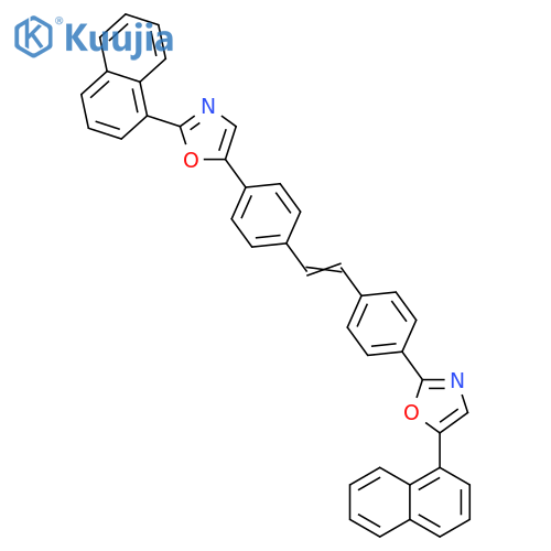 Oxazole,2-(1-naphthalenyl)-5-[4-[2-[4-[5-(1-naphthalenyl)-2-oxazolyl]phenyl]ethenyl]phenyl]- structure