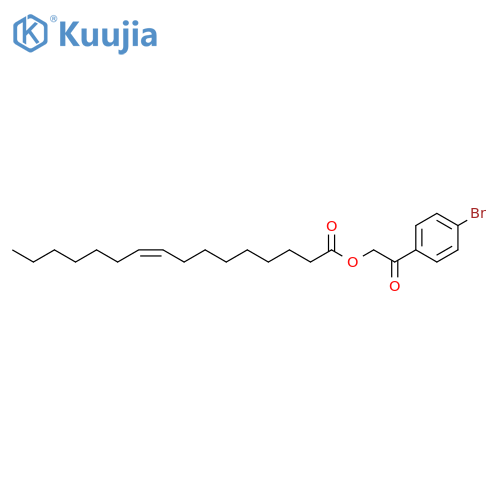 9-Hexadecenoic acid, 2-(4-bromophenyl)-2-oxoethyl ester, (Z)- structure