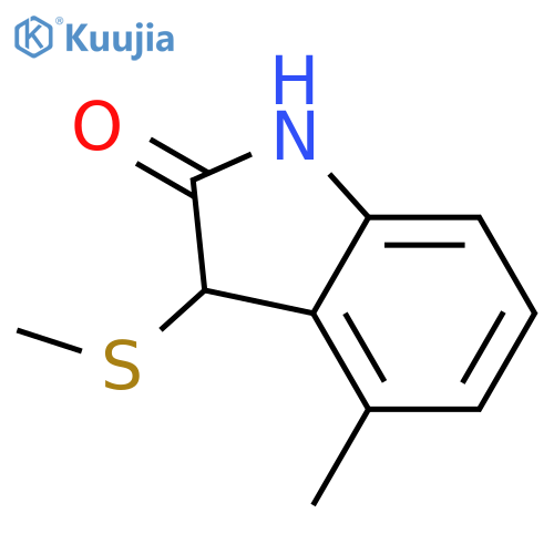 2H-Indol-2-one, 1,3-dihydro-4-methyl-3-(methylthio)- structure