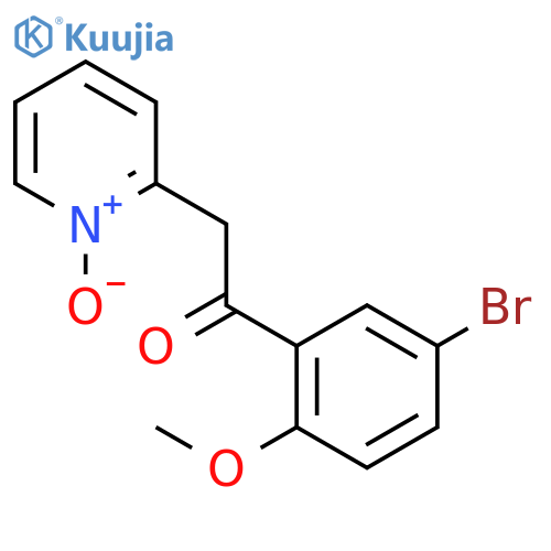 Ethanone, 1-(5-bromo-2-methoxyphenyl)-2-(1-oxido-2-pyridinyl)- structure