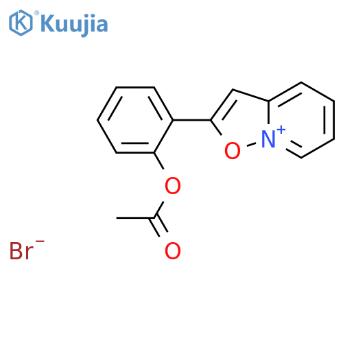 Isoxazolo[2,3-a]pyridinium, 2-[2-(acetyloxy)phenyl]-, bromide structure