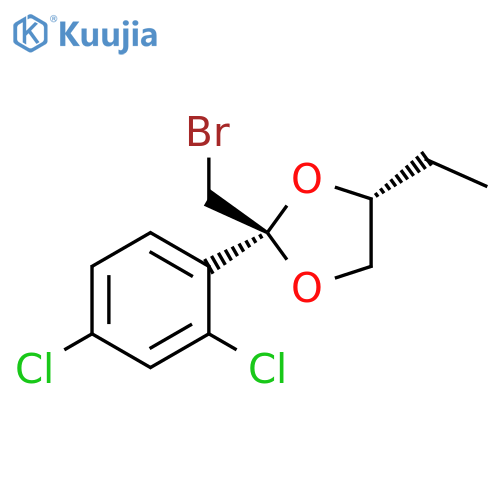 1,3-Dioxolane, 2-(bromomethyl)-2-(2,4-dichlorophenyl)-4-ethyl-, cis- (9CI) structure