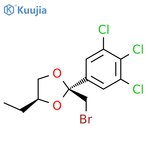 1,3-Dioxolane, 2-(bromomethyl)-4-ethyl-2-(3,4,5-trichlorophenyl)-, trans- (9CI) structure