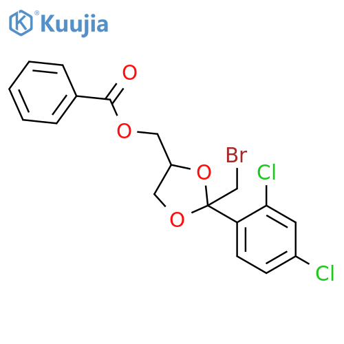 trans-2-Bromomethyl-2-(2,4-dichlorophenyl)-1,3-dioxolan-4-ylmethyl Benzoate structure