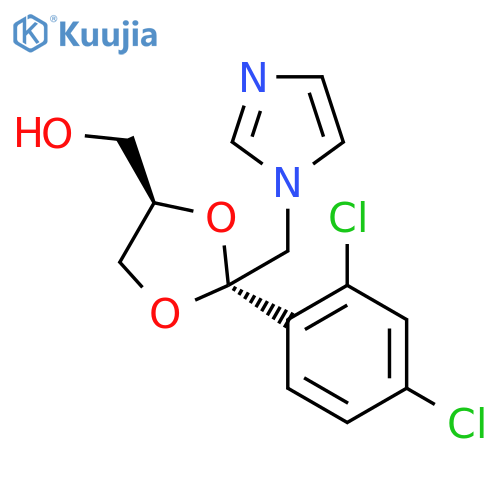 cis-2-(2,4-Dichlorophenyl)-2-(1H-imidazol-1-ylmethyl)-1,3-dioxolane-4-methanol structure