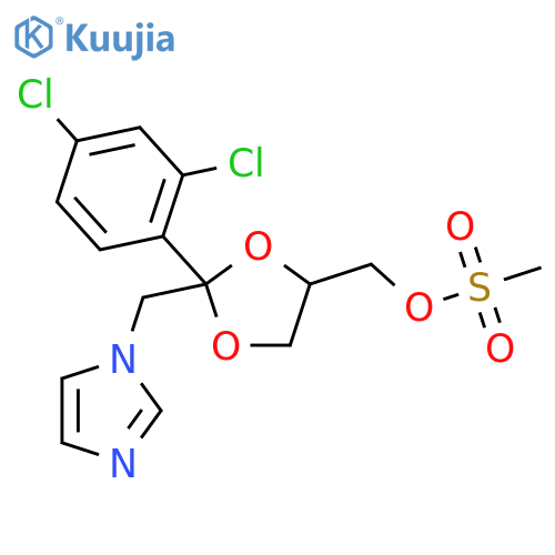 cis-2-(2,4-Dichlorophenyl)-2-(1H-imidazol-1-ylmethyl)-1,3-dioxolane-4-ylmethyl methanesulfonate structure