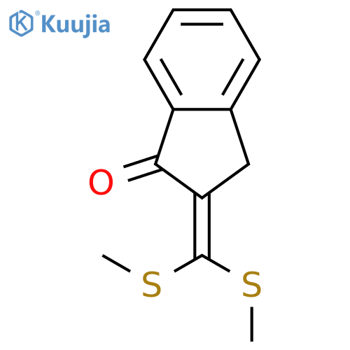 1H-Inden-1-one, 2-[bis(methylthio)methylene]-2,3-dihydro- structure
