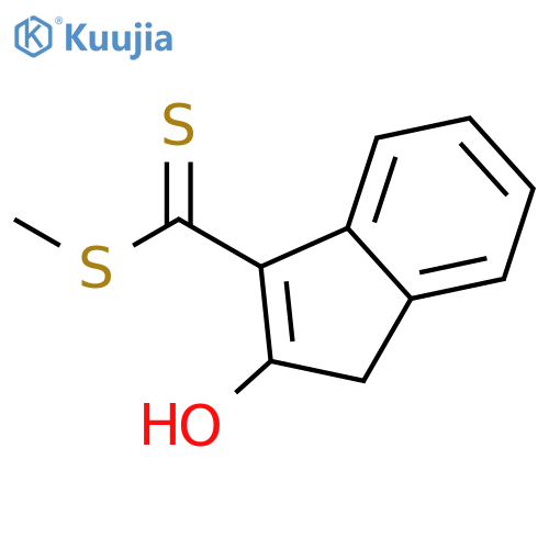 1H-Indene-3-carbodithioic acid, 2-hydroxy-, methyl ester structure