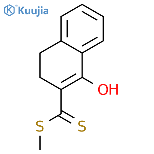 2-Naphthalenecarbodithioic acid, 3,4-dihydro-1-hydroxy-, methyl ester structure
