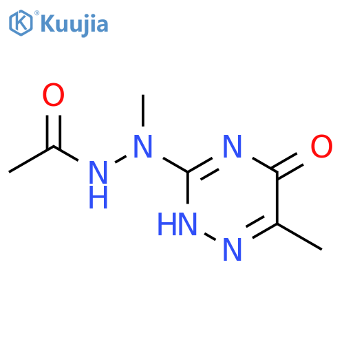 Acetic acid,2-(2,5-dihydro-6-methyl-5-oxo-1,2,4-triazin-3-yl)-2-methylhydrazide structure