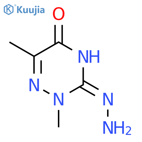 1,2,4-Triazine-3,5(2H,4H)-dione, 2,6-dimethyl-, 3-hydrazone structure
