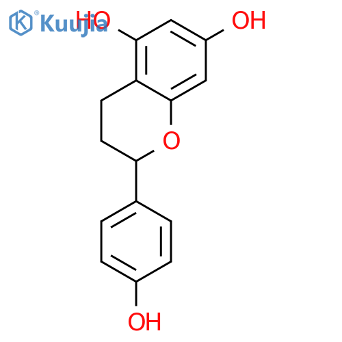 2H-1-Benzopyran-5,7-diol, 3,4-dihydro-2-(4-hydroxyphenyl)-, (S)- structure