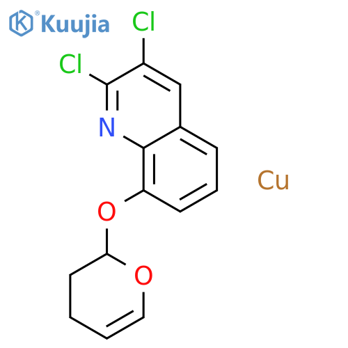 Copper, dichloro[8-[(3,4-dihydro-2H-pyran-2-yl)oxy]quinoline]- structure