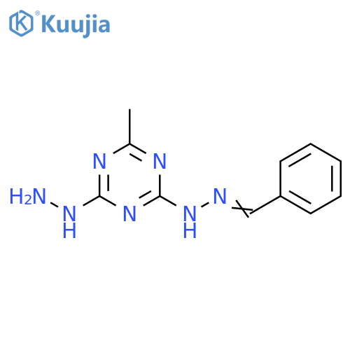 Benzaldehyde, (4-hydrazino-6-methyl-1,3,5-triazin-2-yl)hydrazone structure
