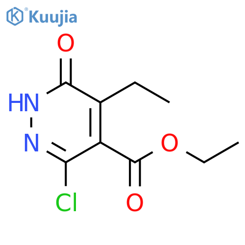 4-Pyridazinecarboxylic acid, 3-chloro-5-ethyl-1,6-dihydro-6-oxo-, ethyl ester structure