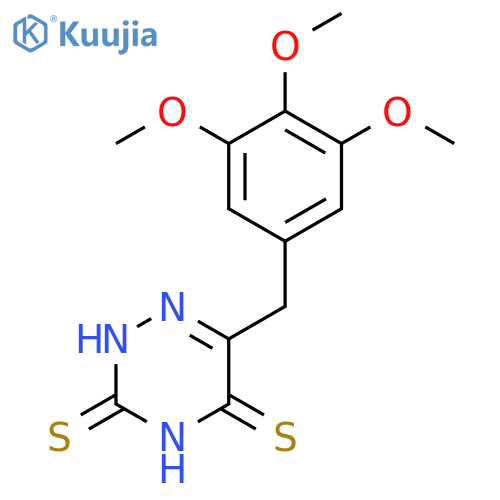 1,2,4-Triazine-3,5(2H,4H)-dithione, 6-[(3,4,5-trimethoxyphenyl)methyl]- structure