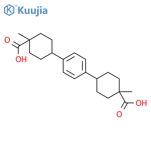 Cyclohexanecarboxylic acid, 4,4'-(1,4-phenylene)bis[1-methyl- structure