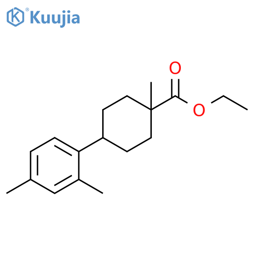 Cyclohexanecarboxylic acid, 4-(2,4-dimethylphenyl)-1-methyl-, ethylester structure
