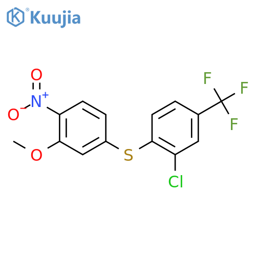 Benzene, 2-chloro-1-[(3-methoxy-4-nitrophenyl)thio]-4-(trifluoromethyl)- structure