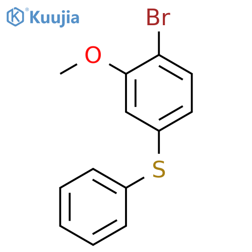 Benzene, 1-bromo-2-methoxy-4-(phenylthio)- structure