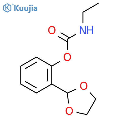 Carbamic acid, ethyl-, 2-(1,3-dioxolan-2-yl)phenyl ester structure