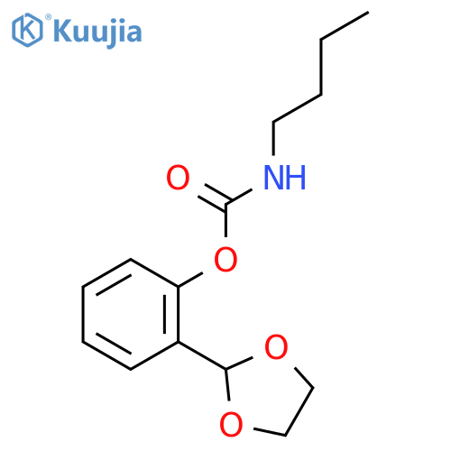 Carbamic acid, butyl-, 2-(1,3-dioxolan-2-yl)phenyl ester structure