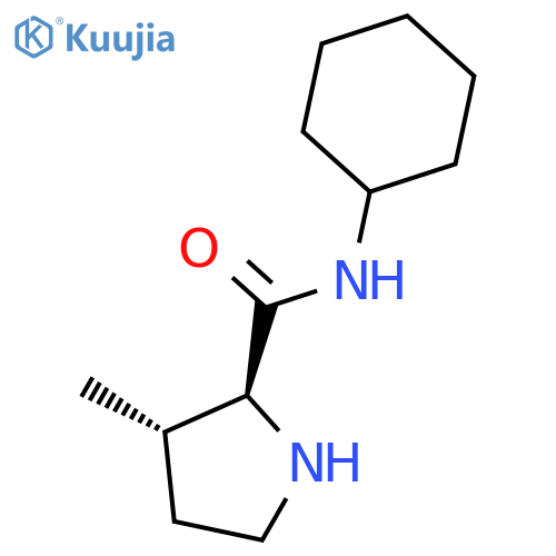 2-Pyrrolidinecarboxamide, N-cyclohexyl-3-methyl-, (2S-trans)- structure