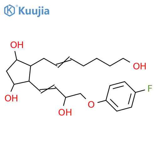 1,3-Cyclopentanediol, 4-[4-(4-fluorophenoxy)-3-hydroxy-1-buten-1-yl]-5-(7-hydroxy-2-hepten-1-yl)- structure