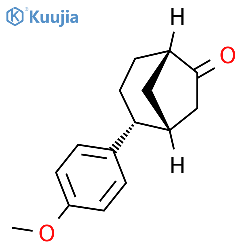 Bicyclo[3.2.1]octan-6-one, 2-(4-methoxyphenyl)-, (1R,2R,5S)-rel- structure