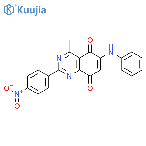 5,8-Quinazolinedione, 4-methyl-2-(4-nitrophenyl)-6-(phenylamino)- structure