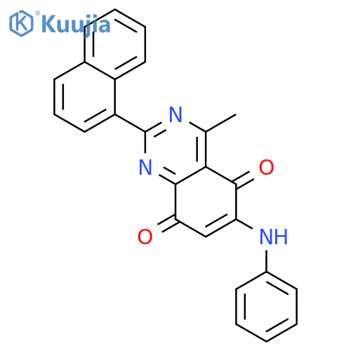 5,8-Quinazolinedione, 4-methyl-2-(1-naphthalenyl)-6-(phenylamino)- structure