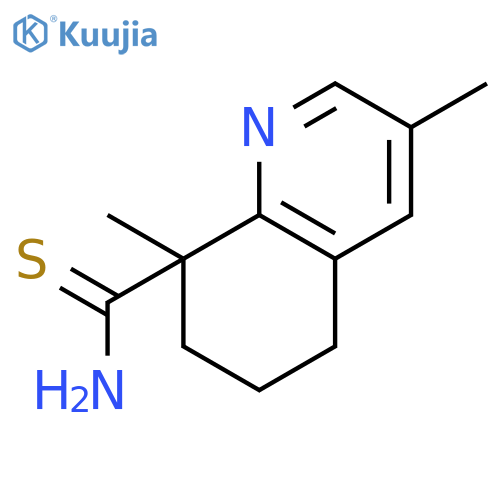8-Quinolinecarbothioamide, 5,6,7,8-tetrahydro-3,8-dimethyl- structure