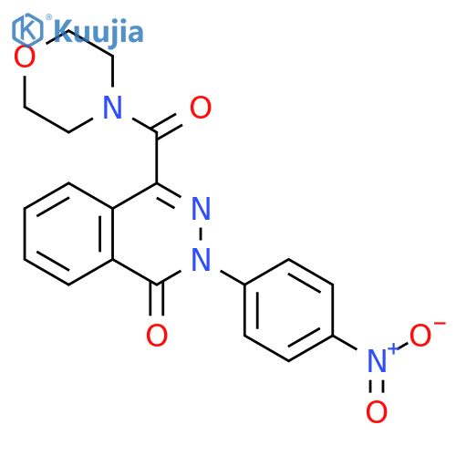 Morpholine,4-[[3,4-dihydro-3-(4-nitrophenyl)-4-oxo-1-phthalazinyl]carbonyl]- structure
