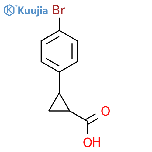 rac-(1R,2R)-2-(4-bromophenyl)cyclopropane-1-carboxylic acid, trans structure