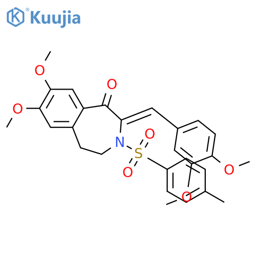 1H-3-Benzazepin-1-one,2-[(3,4-dimethoxyphenyl)methylene]-2,3,4,5-tetrahydro-7,8-dimethoxy-3-[(4-methylphenyl)sulfonyl]- structure