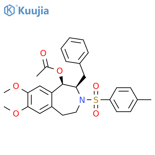 1H-3-Benzazepin-1-ol, 2,3,4,5-tetrahydro-7,8-dimethoxy-3-[(4-methylphenyl)sulfonyl]-2-(phenylmethyl)-, acetate (ester), cis- (9CI) structure