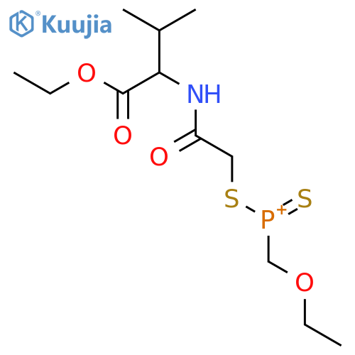 ethyl N-({[(ethoxymethyl)(thioxo)phosphonio]sulfanyl}acetyl)-L-valinate structure