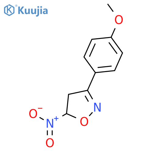 Isoxazole, 4,5-dihydro-3-(4-methoxyphenyl)-5-nitro- structure