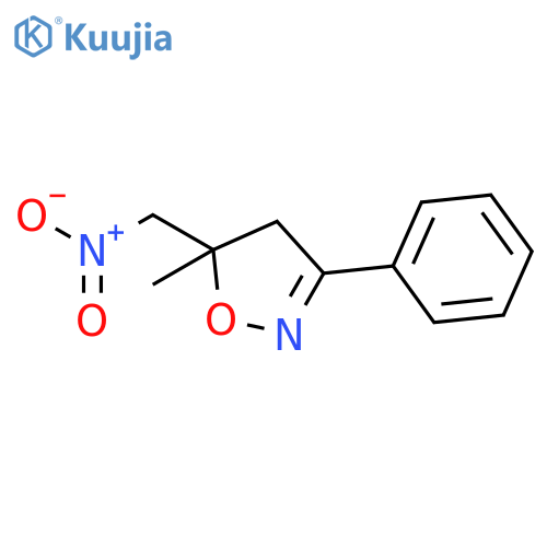Isoxazole, 4,5-dihydro-5-methyl-5-(nitromethyl)-3-phenyl- structure