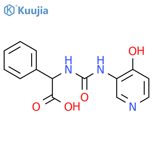 Benzeneacetic acid, a-[[[(4-hydroxy-3-pyridinyl)amino]carbonyl]amino]- structure
