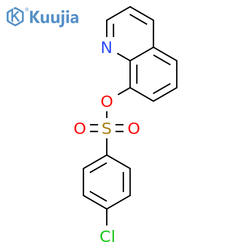 Benzenesulfonic acid, 4-chloro-, 8-quinolinyl ester structure