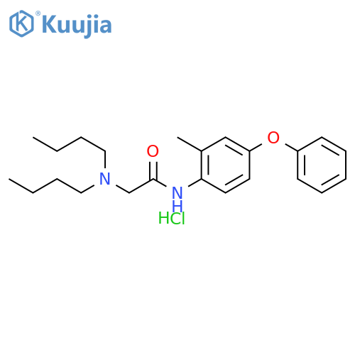 Acetamide, 2-(dibutylamino)-N-(2-methyl-4-phenoxyphenyl)-,monohydrochloride structure