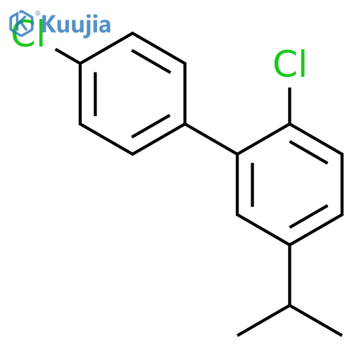 1,1'-Biphenyl, 2,4'-dichloro-5-(1-methylethyl)- structure