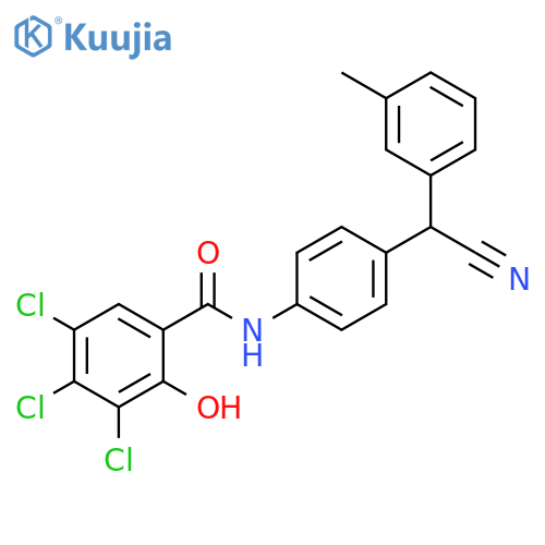 Benzamide,3,4,5-trichloro-N-[4-[cyano(3-methylphenyl)methyl]phenyl]-2-hydroxy- structure