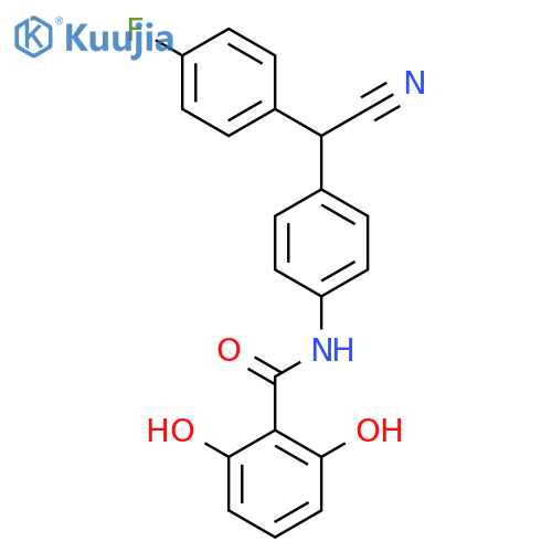 Benzamide, N-[4-[cyano(4-fluorophenyl)methyl]phenyl]-2,6-dihydroxy- structure