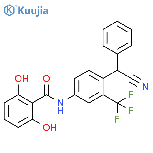 Benzamide,N-[4-(cyanophenylmethyl)-3-(trifluoromethyl)phenyl]-2,6-dihydroxy- structure