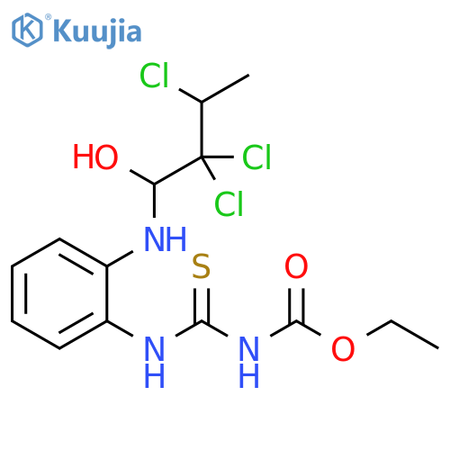 Carbamic acid, [thioxo[[2-[(2,2,3-trichloro-1-hydroxybutyl)amino]phenyl]amino]methyl]-, ethyl ester (9CI) structure